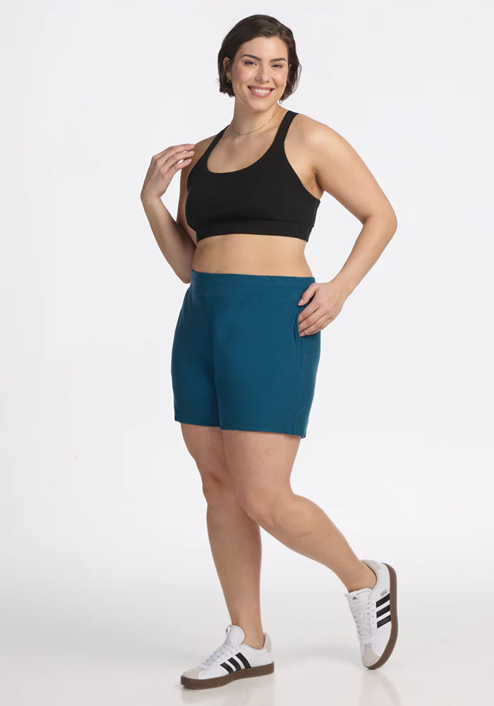 Maisey Ribbed Shorts - Moroccan Blue - Image 11