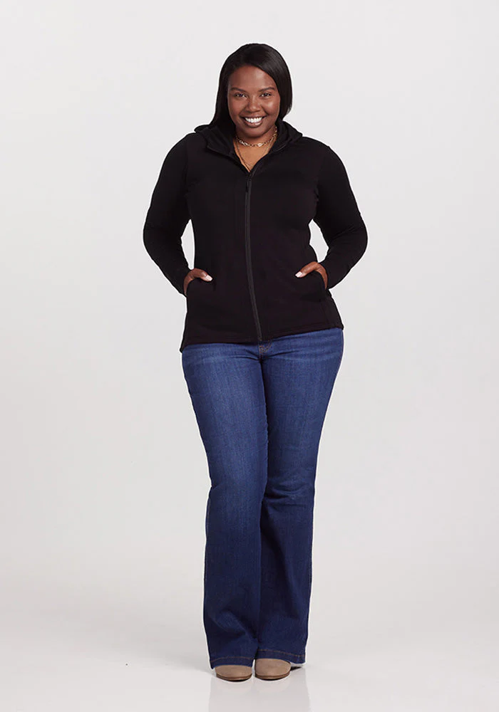 Zoey Zip Up Hoodie - Black - Image 8