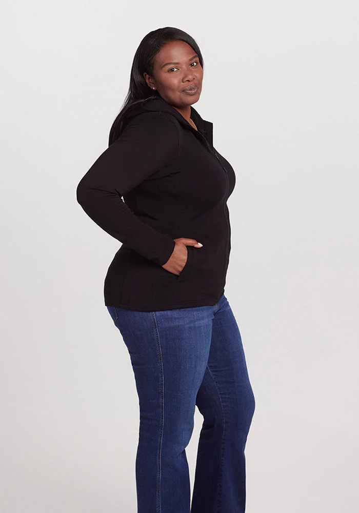 Zoey Zip Up Hoodie - Black - Image 9